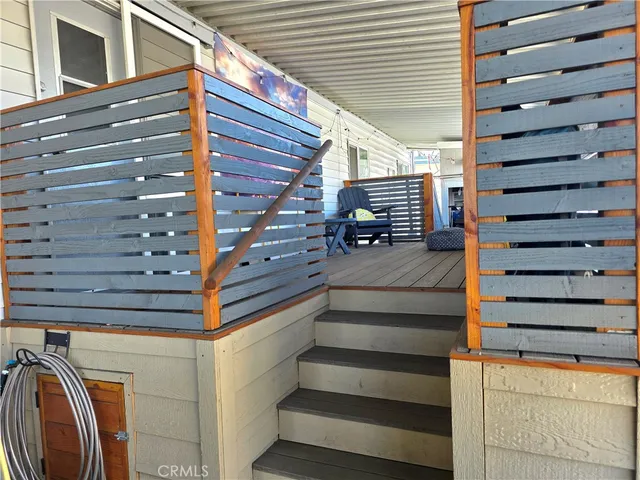 a view of a street with a lake view