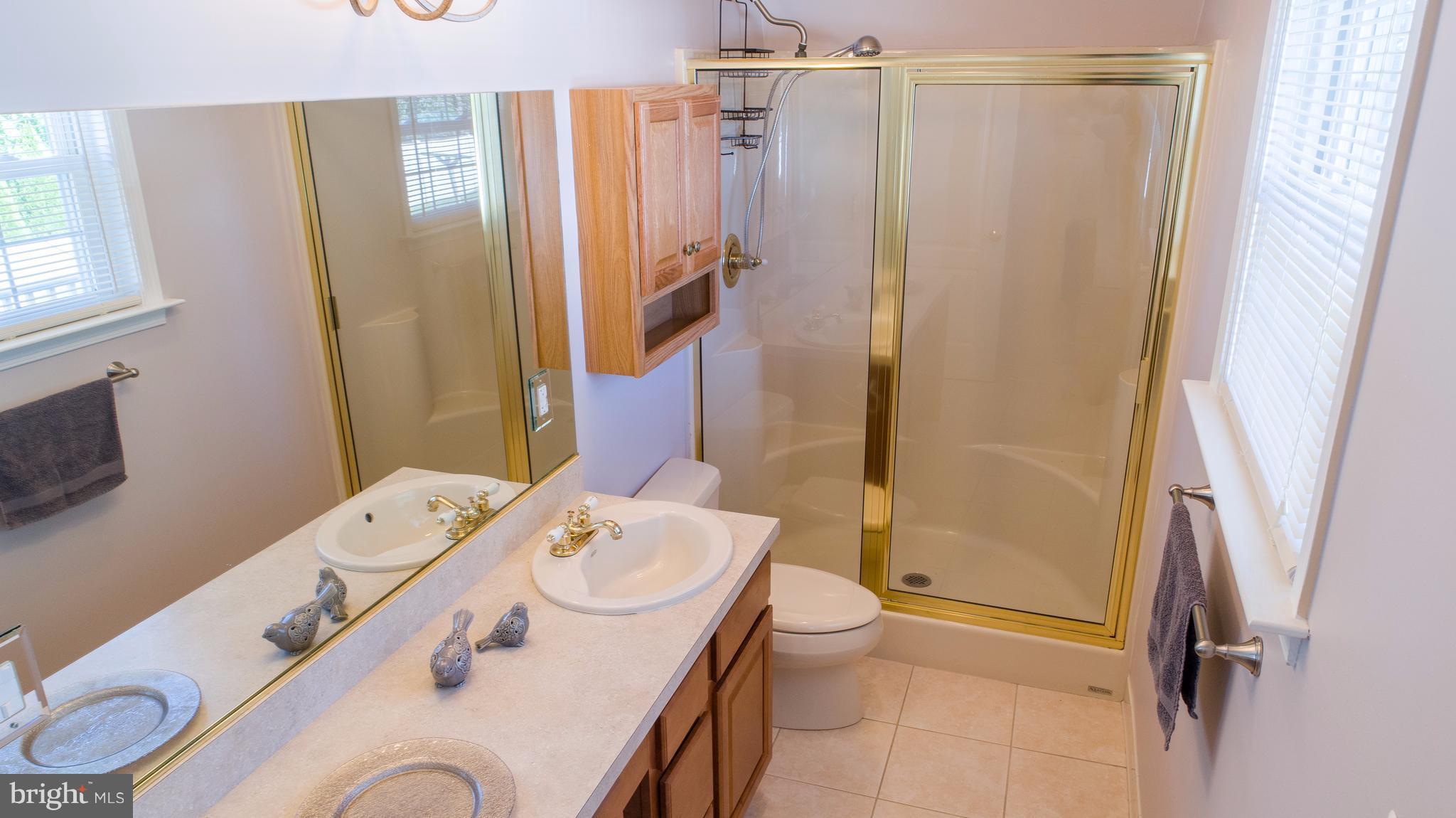 824 Andover Road Linthicum, MD 21090 - Photo 20 of 29 a bathroom with a sink a toilet a mirror and shower