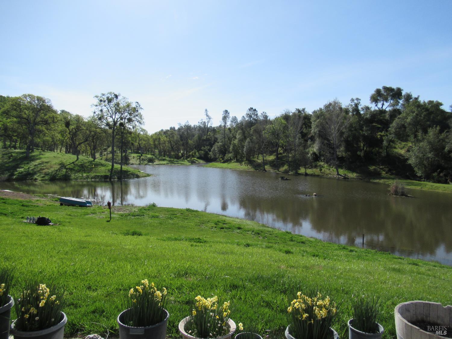 18300 Morgan Valley Road Lower Lake, CA 95457 - Photo 15 of 55 a backyard of a house with lots of green space and lake view