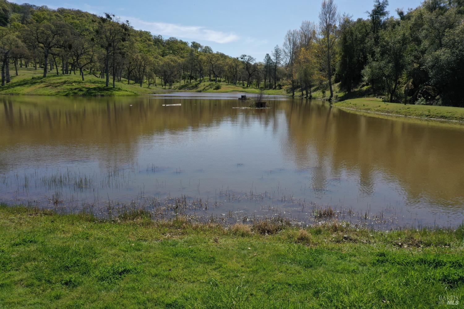 18300 Morgan Valley Road Lower Lake, CA 95457 - Photo 40 of 55 a view of a lake with a yard and trees