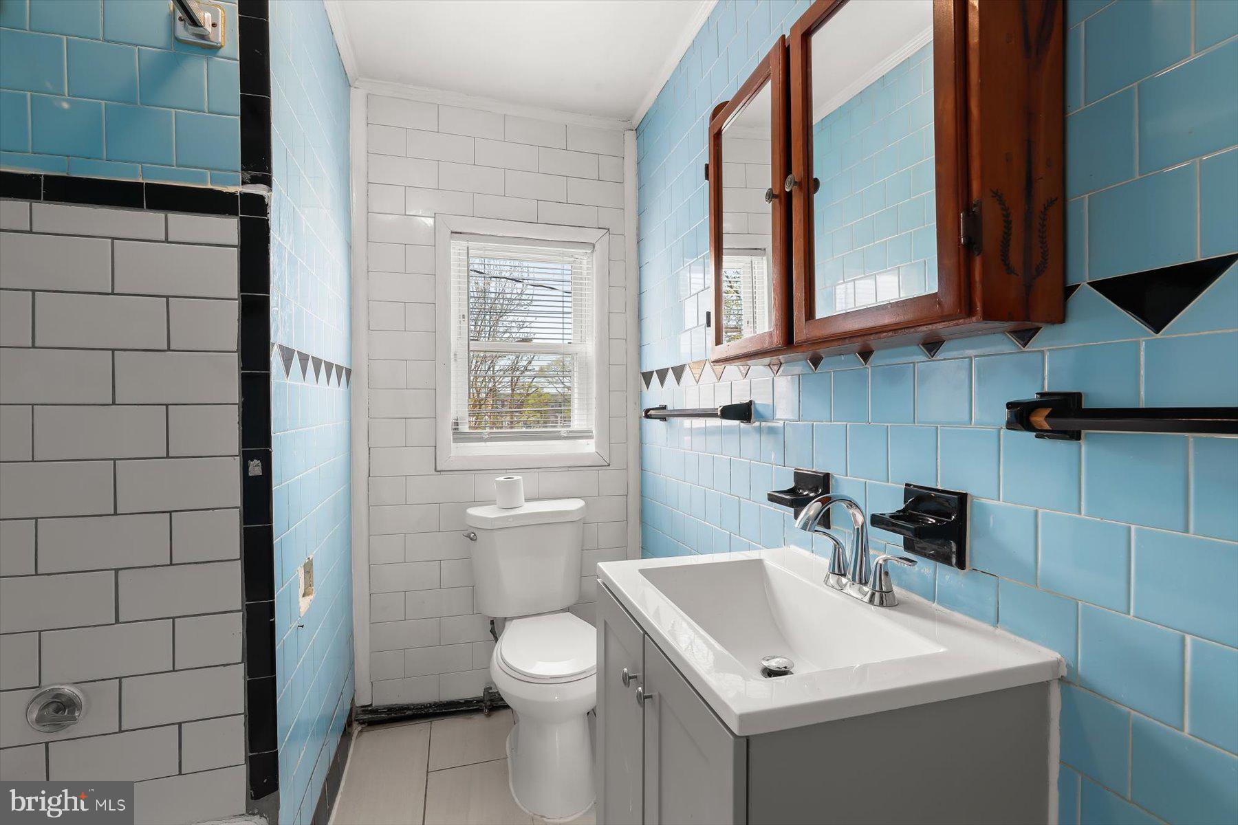 3720 St Victor Street Baltimore, MD 21225 - Photo 25 of 41 a bathroom with a sink toilet and mirror