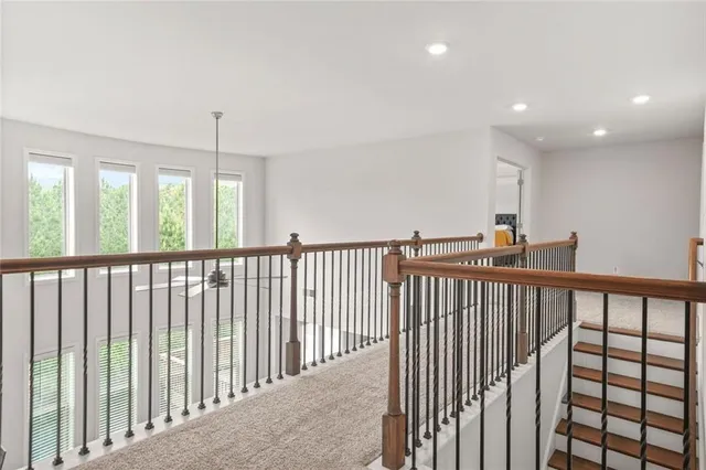 a bedroom with furniture and a bed