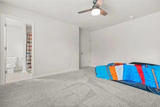 an aerial view of a house having outdoor space