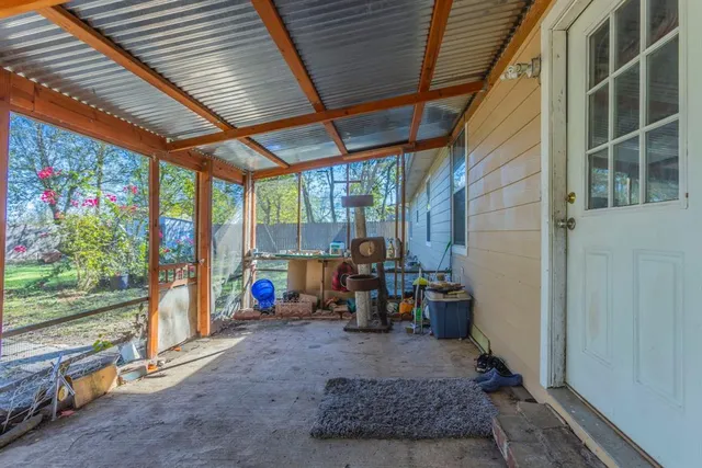 a view of outdoor space with seating area
