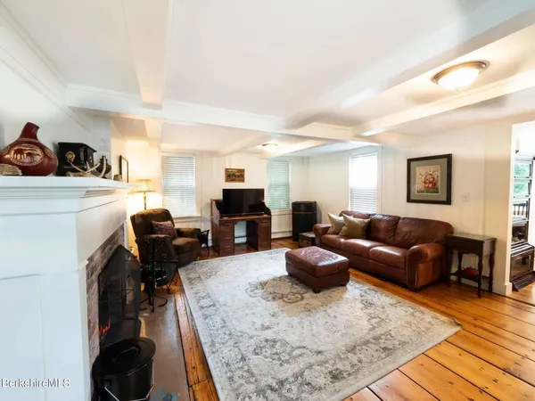 a living room with furniture and a couch