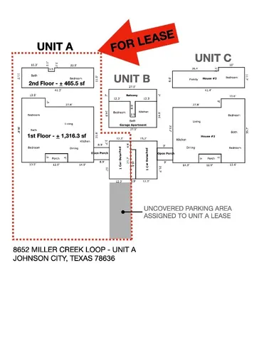 $2,100 | 8652 A Miller Creek Loop, Johnson City, TX 78636