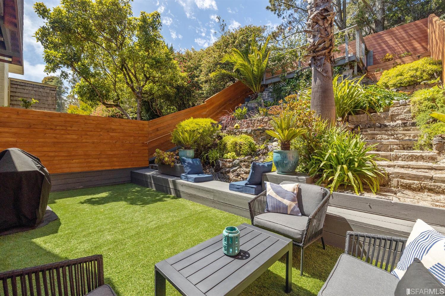 66 Amethyst Way San Francisco, CA 94131 - Photo 20 of 62 Sunny and sheltered, this garden features a central waterfall - soothing and serene.