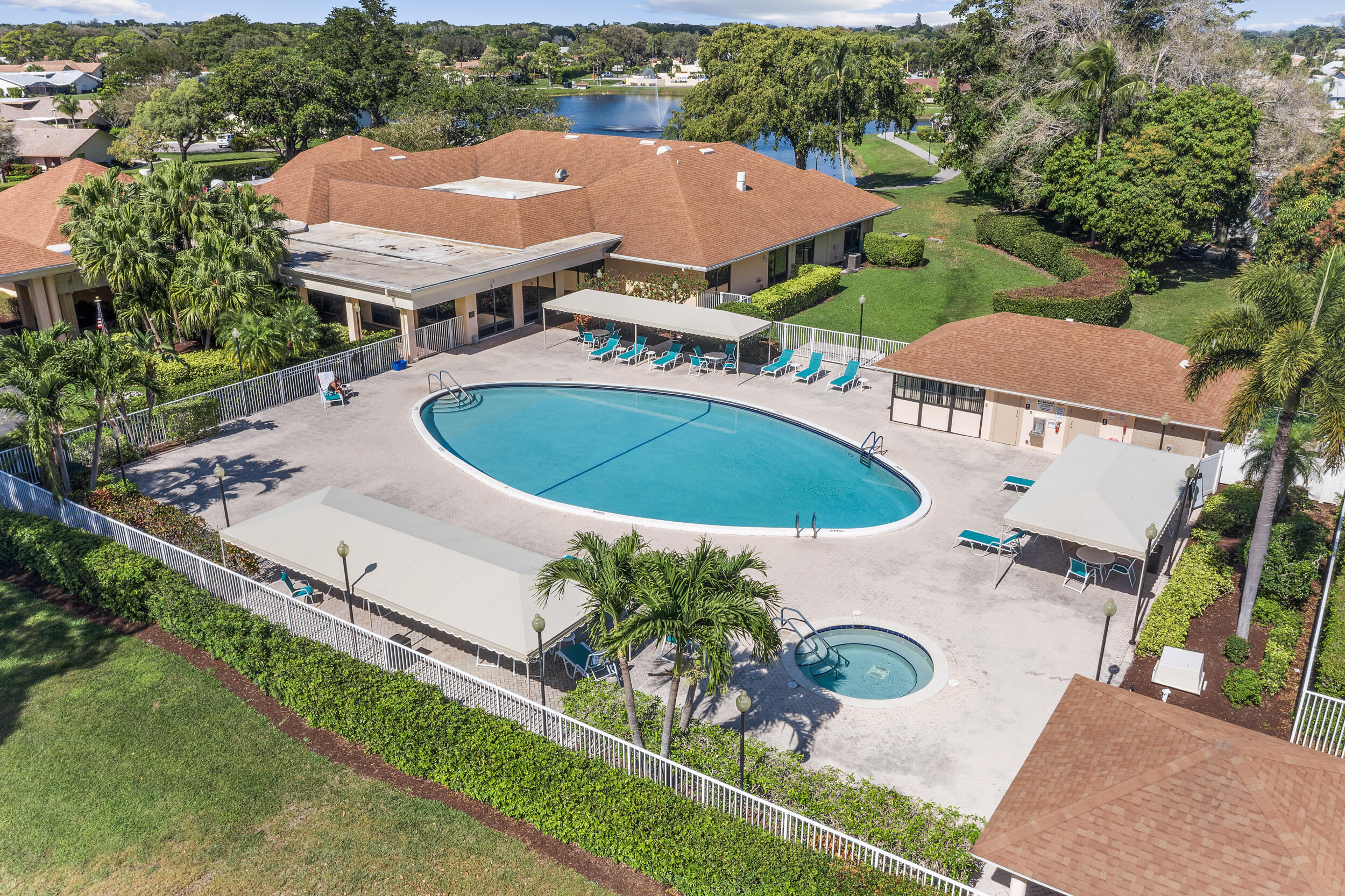 2685 Riviera Drive Delray Beach, FL 33445 - Photo 47 of 48 an aerial view of a house with garden space and lake view
