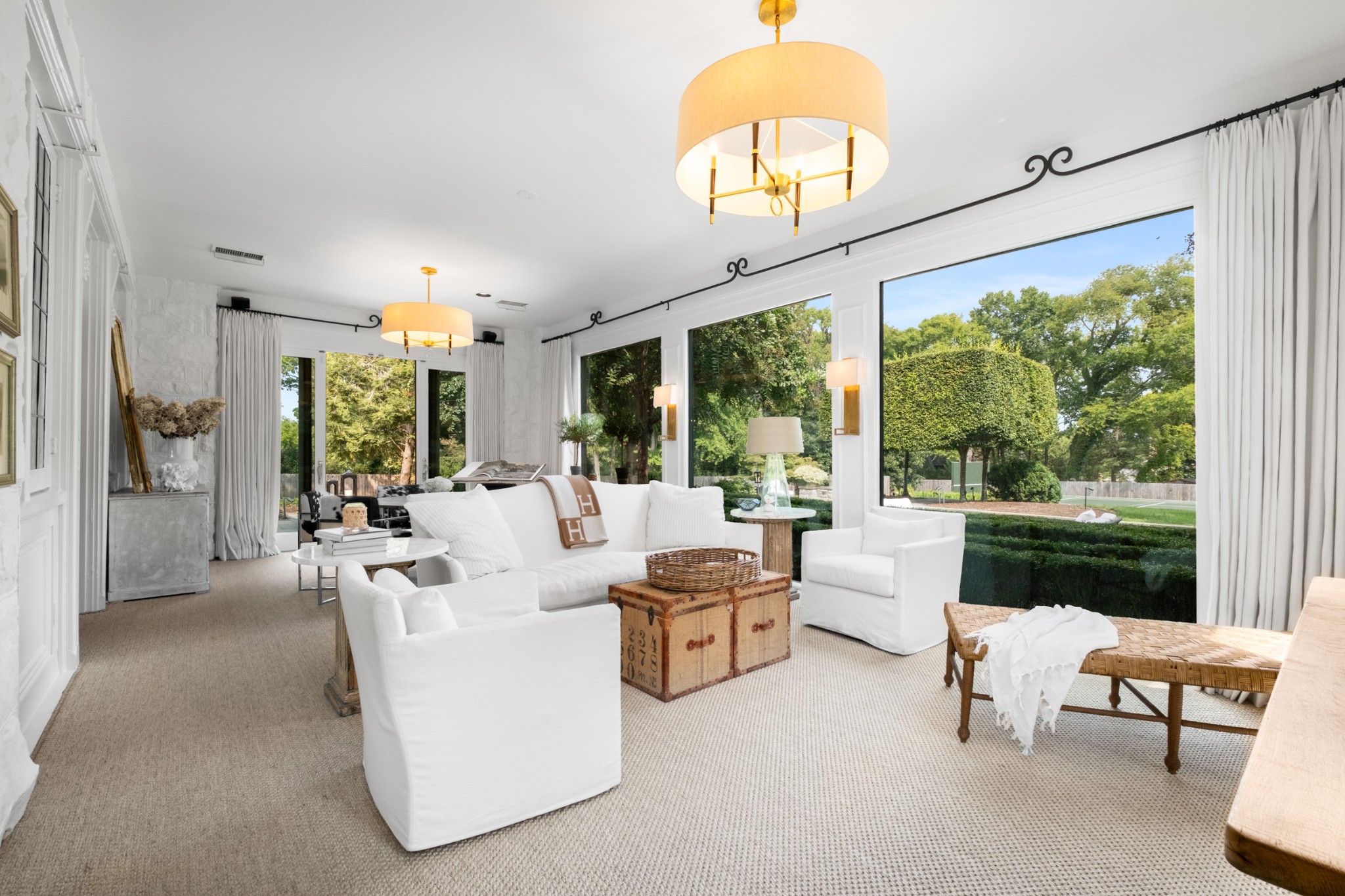 3800 Woodlawn Drive Nashville, TN 37215 - Photo 13 of 43 a living room with fireplace furniture and a large window