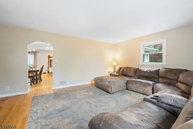 a living room with furniture and a couch