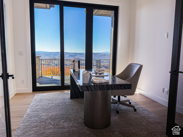 2132 East Outlaw Road, Unit 49 Kamas, UT 84036 - Photo 13 of 44 Office area featuring light wood finished floors and a mountain view