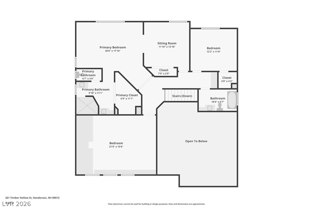 261 Timber Hollow Street Henderson, NV 89012 - Photo 50 of 51 A well-organized floor plan highlights the thoughtful layout of the second story.