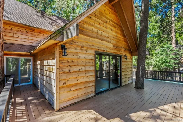 a view of outdoor space and deck