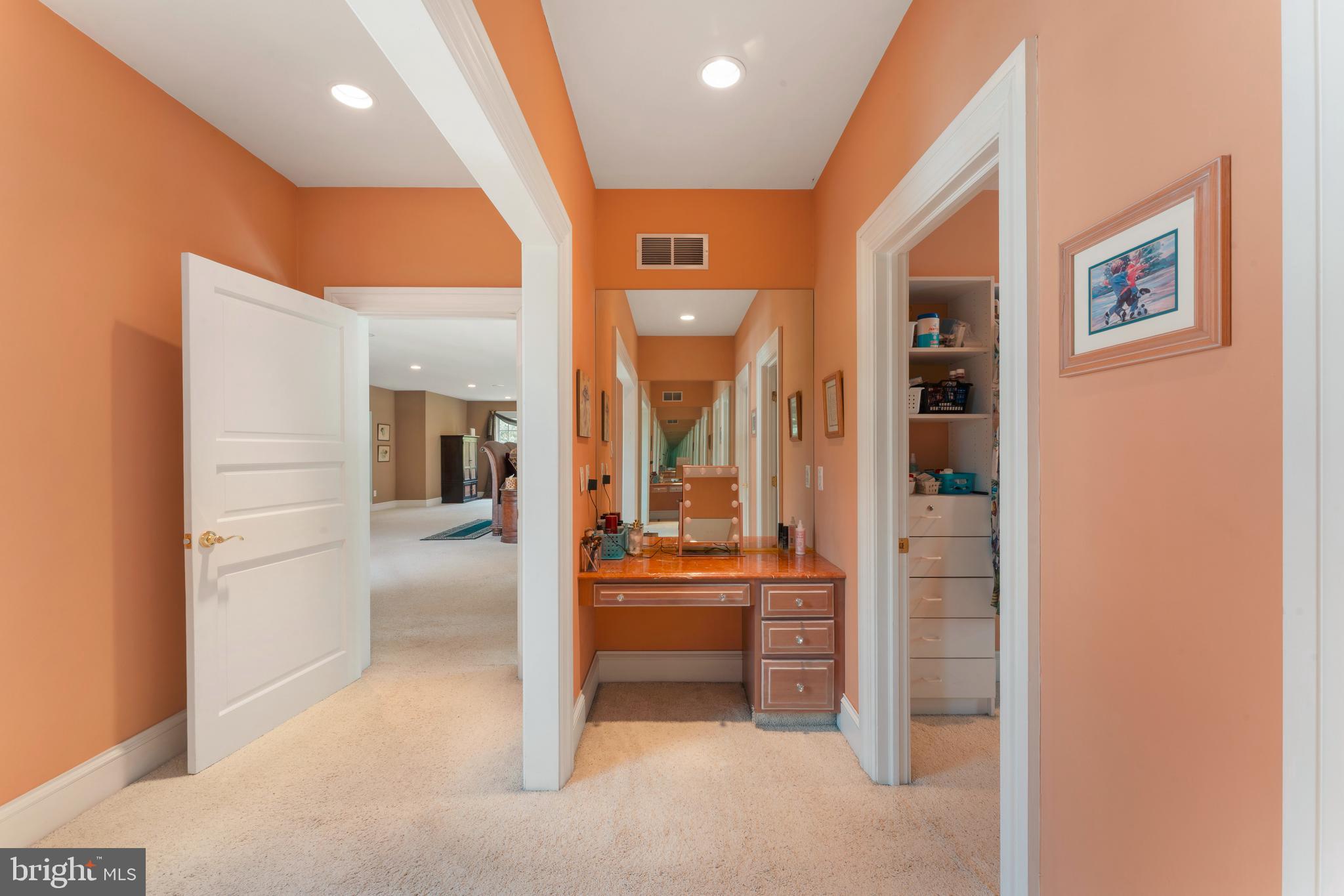 1390 Old Jacksonville Road Ivyland, PA 18974 - Photo 36 of 75 a view of a hallway with dining area and glass doors