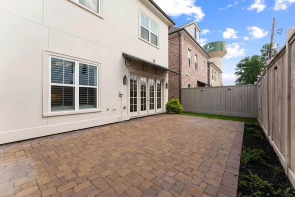 a house view with a garden space