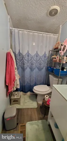 a view of a hallway with furniture and toys