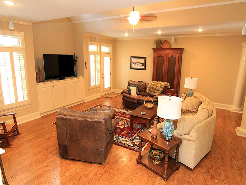 2204 Customs House Court Raleigh, NC 27615 - Photo 14 of 25 This was added on in 2009 (all permitted). What a wonderful place for family and friends to gather. Wired for speakers,niche with built in cabinets for your TV, ceiling fan, lots of windows and a great layout for furniture (or a pool table/game room too! Bonus/Great Room