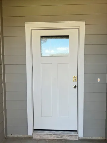a view of front door