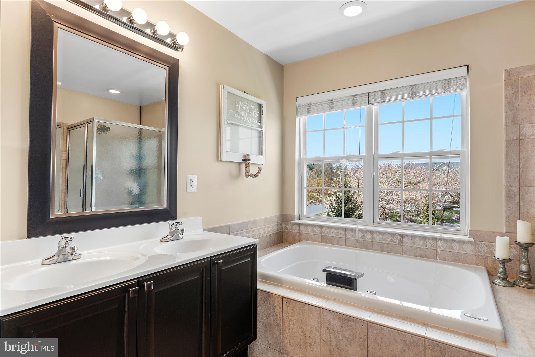 4840 Marsden Place Frederick, MD 21703 - Photo 29 of 46 a bathroom with a tub a sink and a window