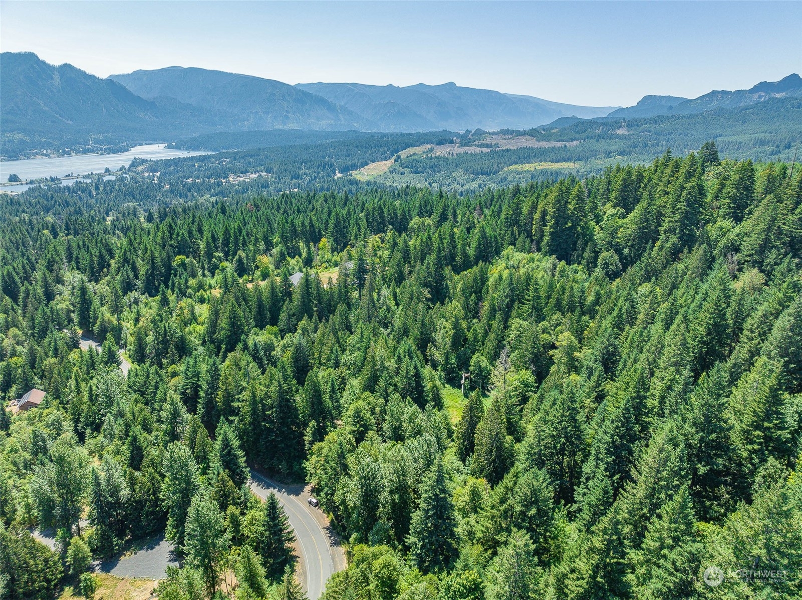 1551 East Loop Road Stevenson, WA 98648 - Photo 17 of 19 a view of a lush green hillside and a houses