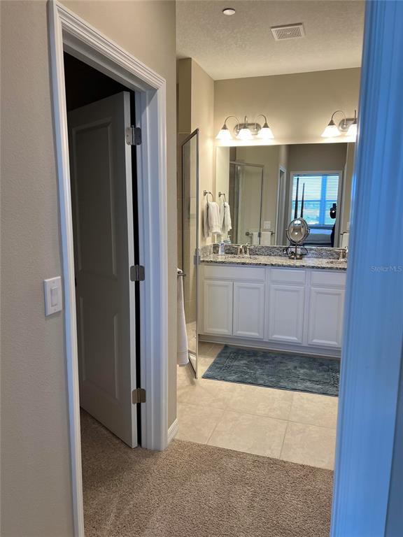 13737 Messina Loop, Unit 101 Bradenton, FL 34211 - Photo 19 of 25 a bathroom with a granite countertop sink and a mirror