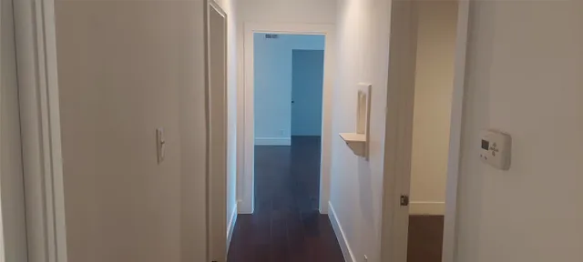 an empty room with a window