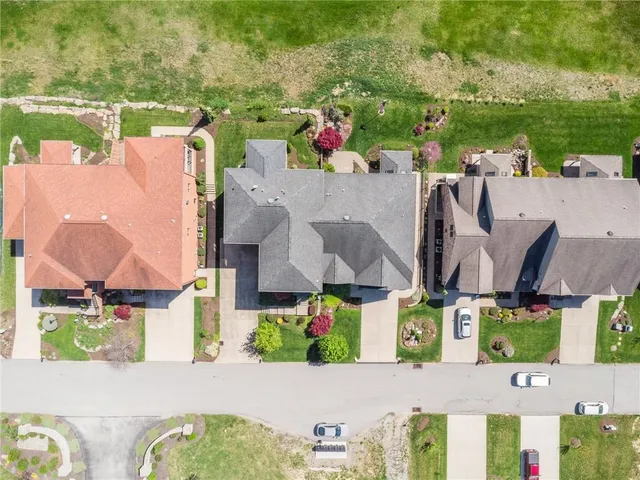 an aerial view of multiple house
