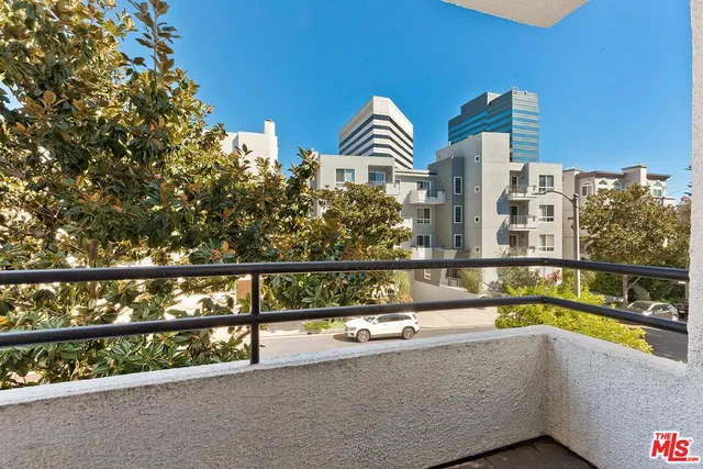 a view of building from balcony