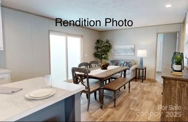 a view of a table and chairs in a kitchen