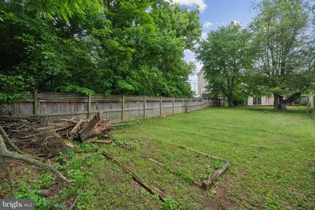 a view of a backyard with a garden