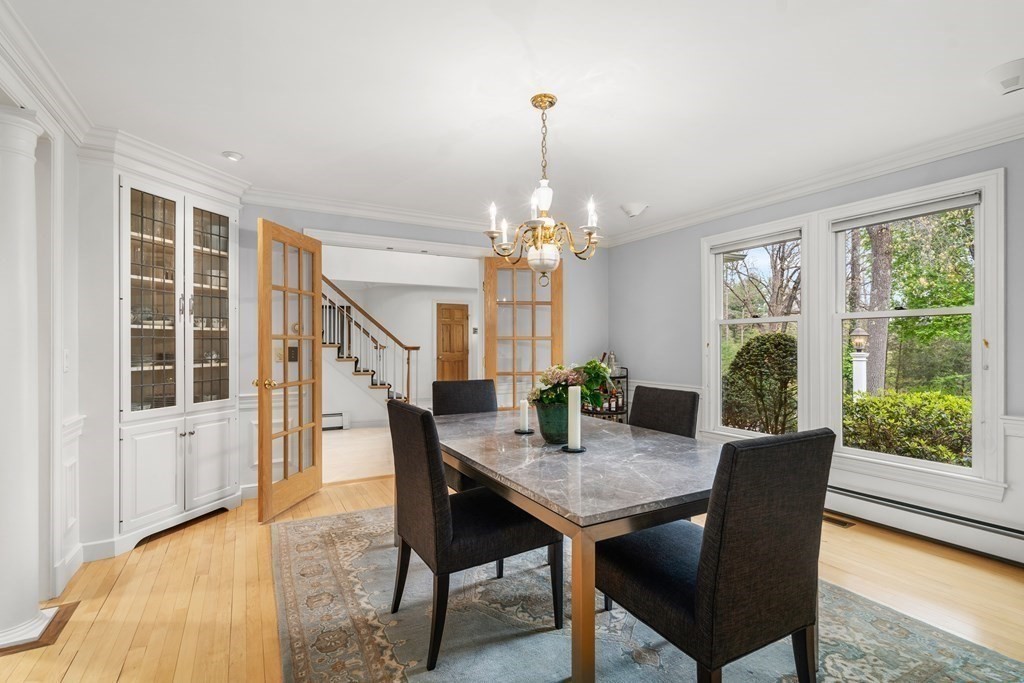 54 Bedford Road Lincoln, MA 01773 - Photo 3 of 34 a view of a dining room with furniture window and outside view