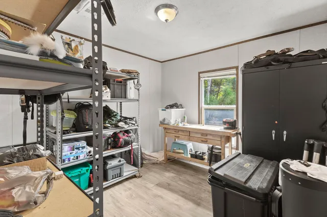 a room with storage and utility