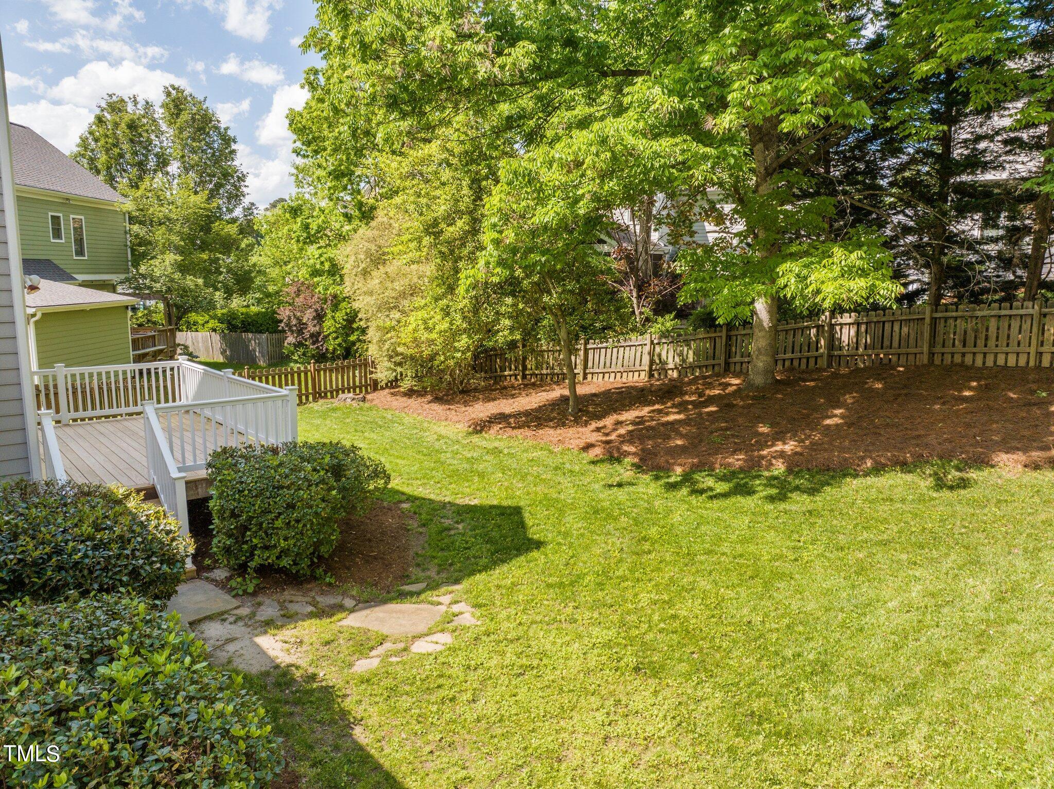 5236 Covington Bend Drive Raleigh, NC 27613 - Photo 34 of 49 a view of a yard with plants and large trees