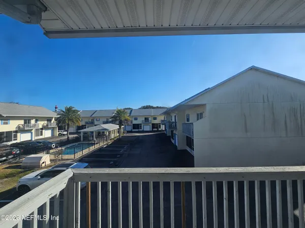 a view of city from balcony