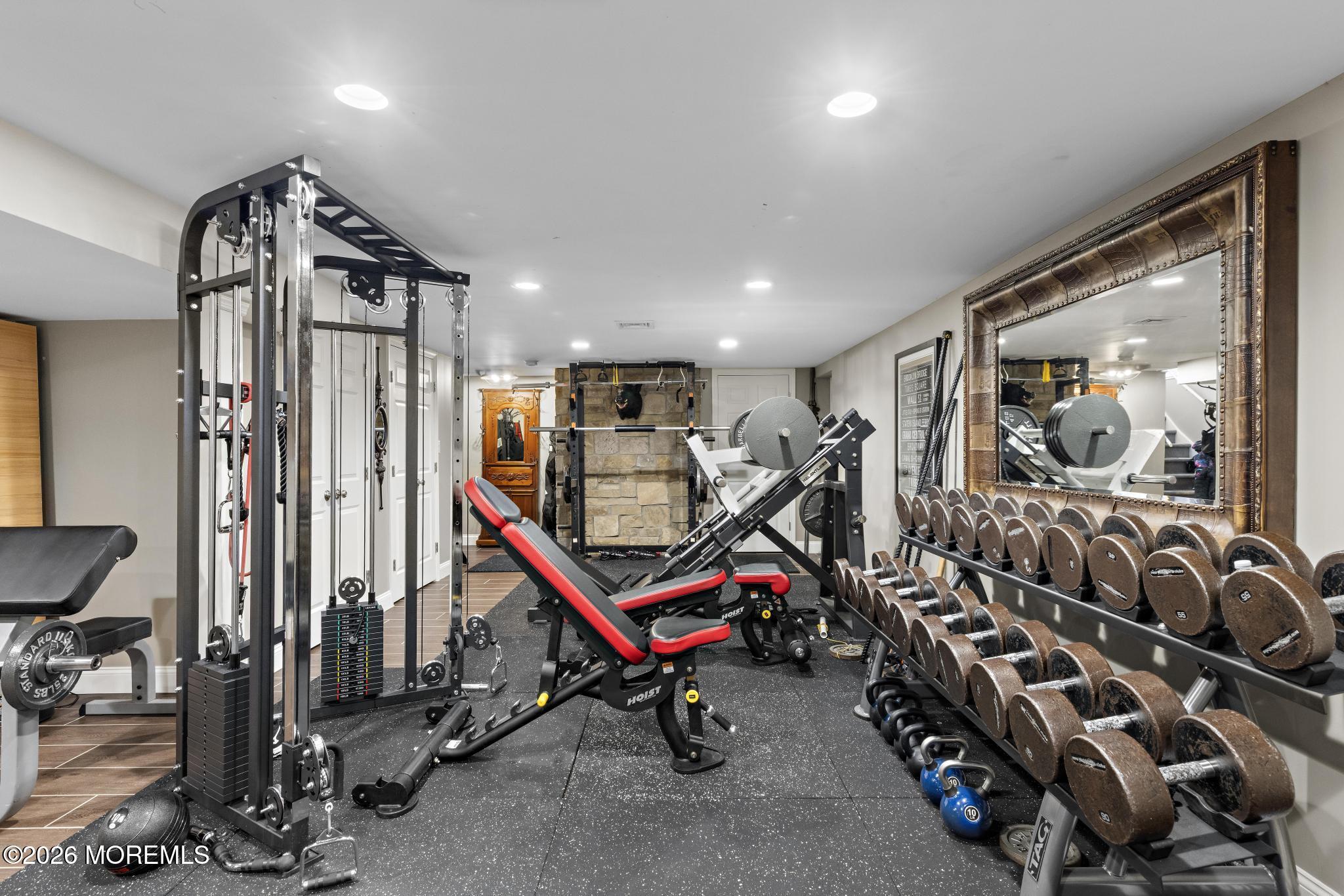 57 Beaver Dam Road Colts Neck, NJ 07722 - Photo 41 of 79 a view of a room with gym equipment