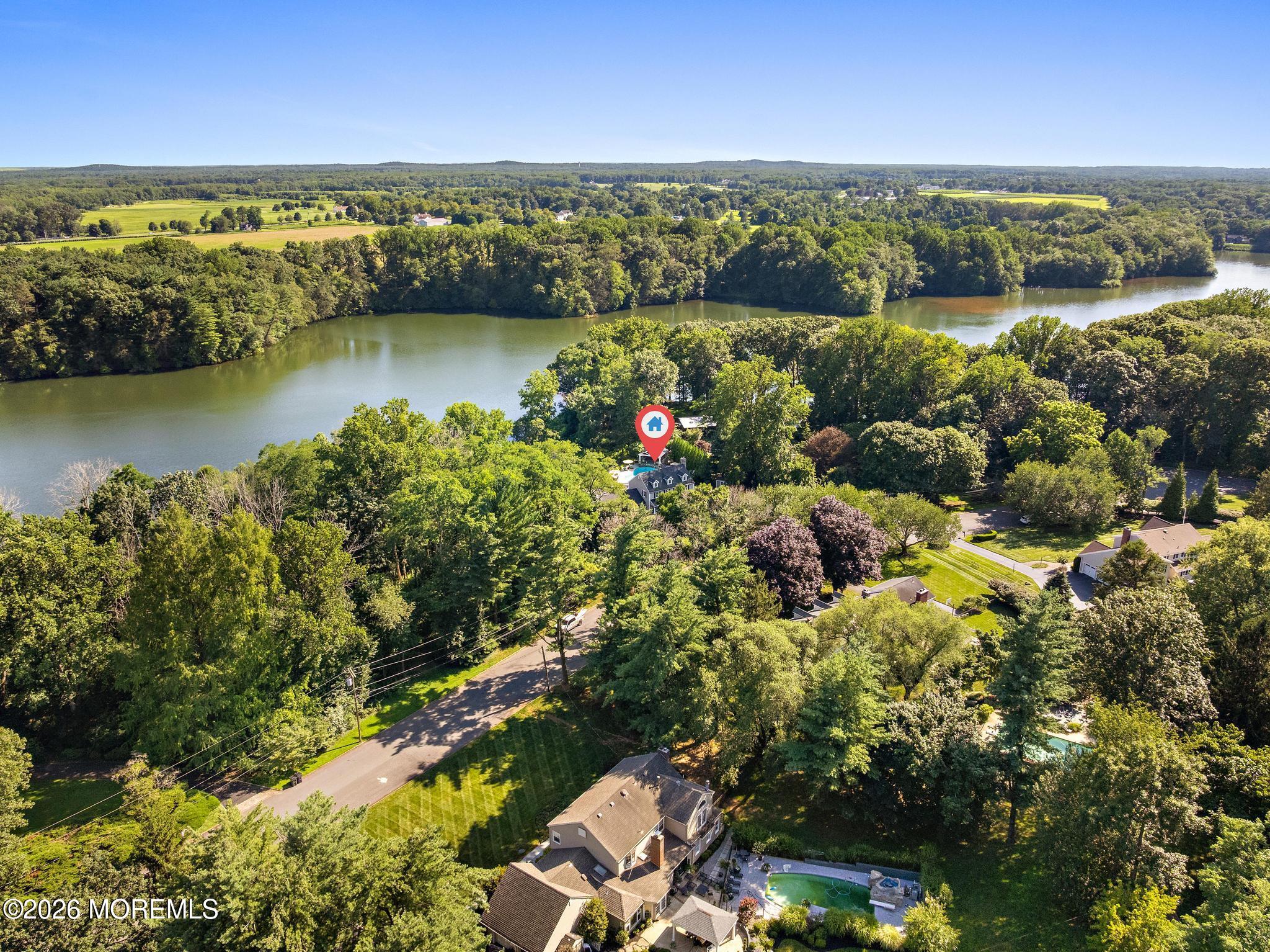 57 Beaver Dam Road Colts Neck, NJ 07722 - Photo 75 of 79 an aerial view of ocean and residential houses with outdoor space