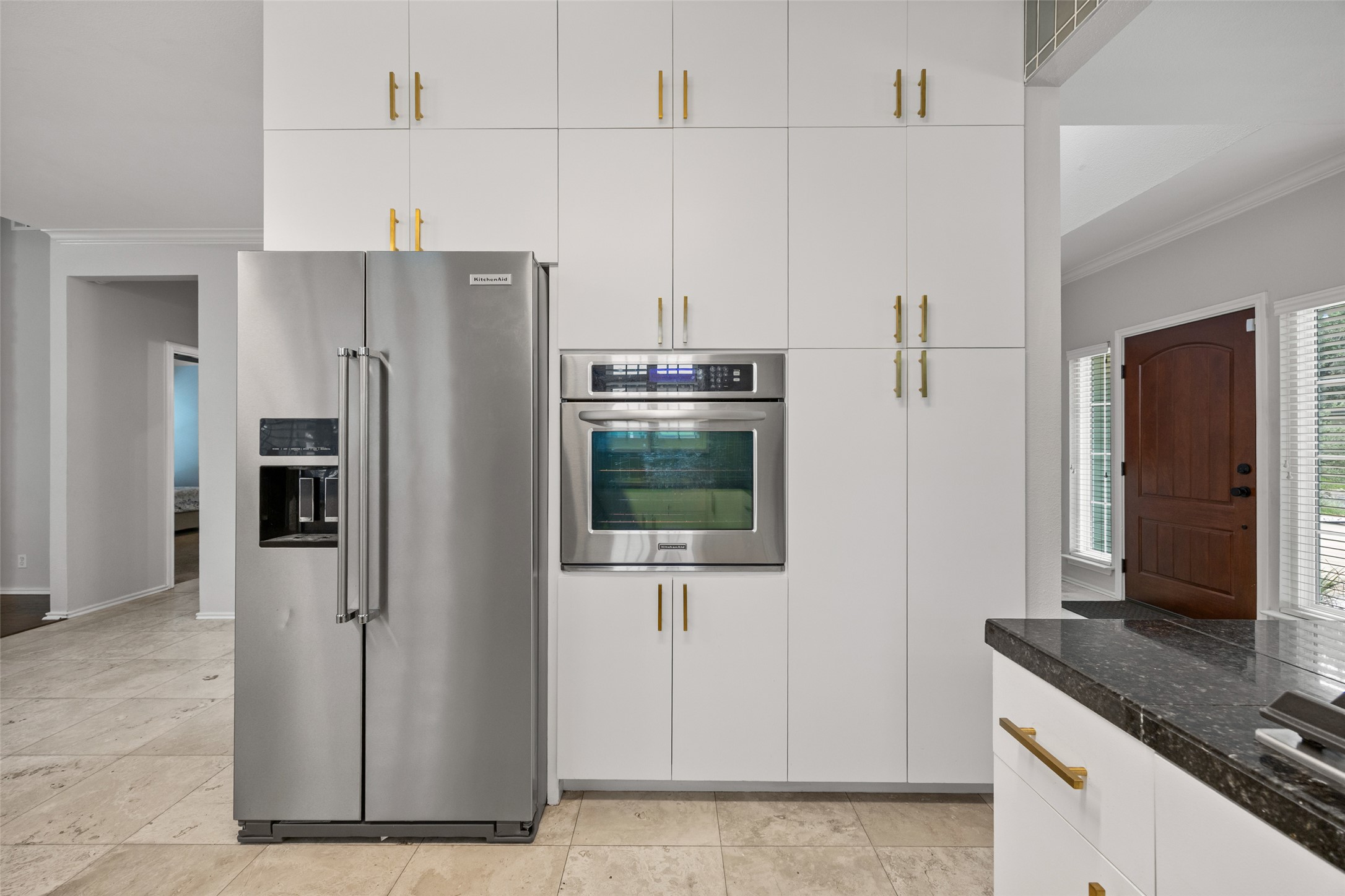 8610 Axis Drive Austin, TX 78749 - Photo 14 of 29 a kitchen with stainless steel appliances granite countertop a refrigerator and a sink