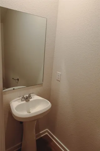 a sink and a mirror