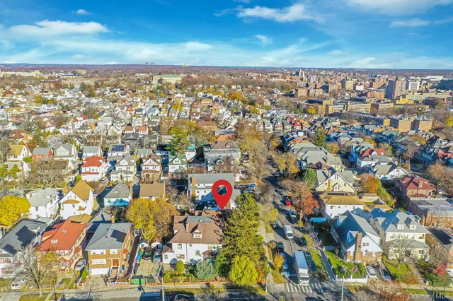 an aerial view of multiple house