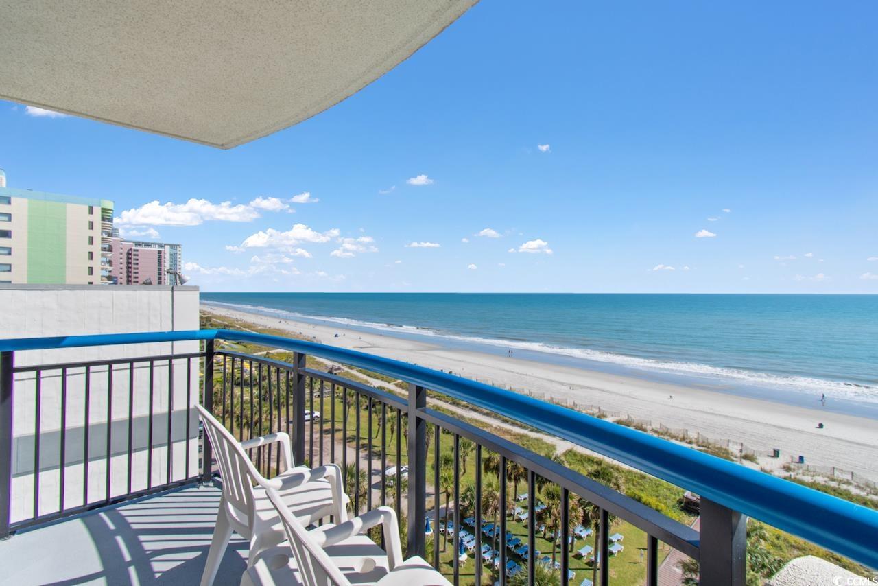2300 North Ocean Boulevard, Unit 830 Myrtle Beach, SC 29577 - Photo 13 of 33 Balcony featuring view of water and beach
