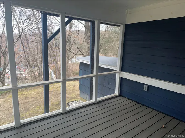a view of wooden floor in a balcony