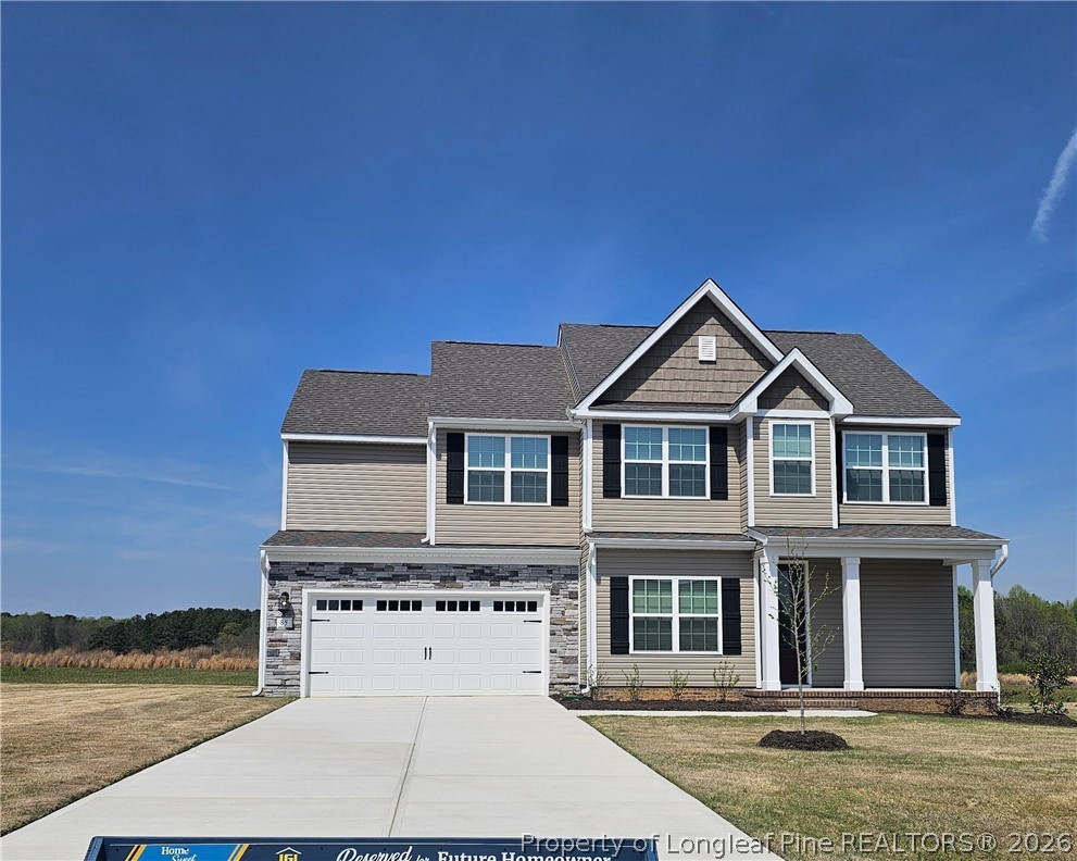 a front view of a house with lake view