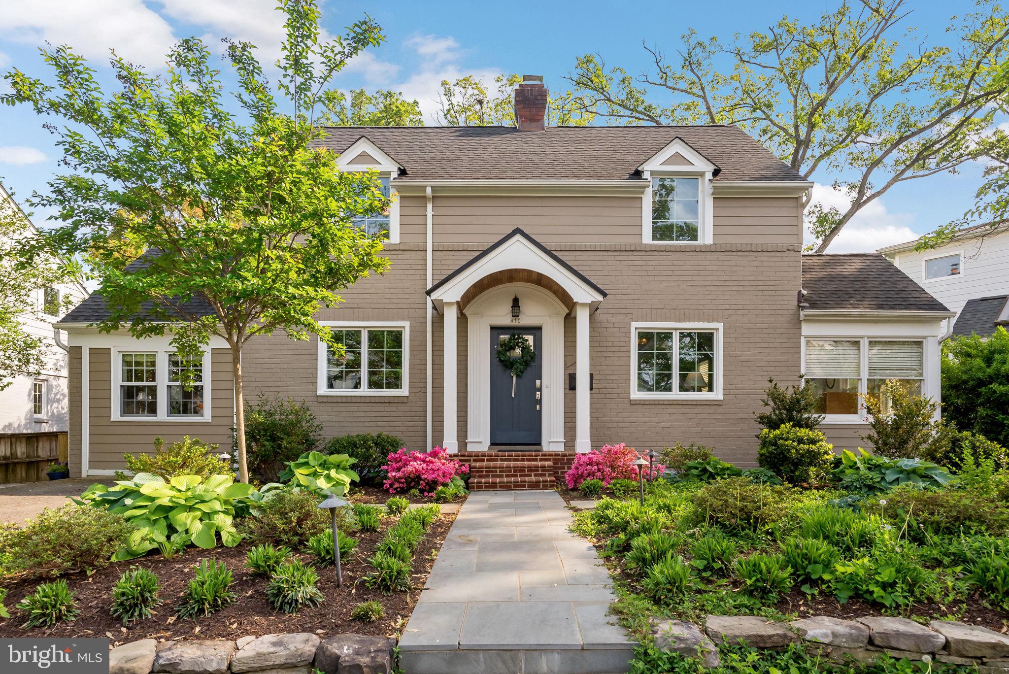 a front view of a house