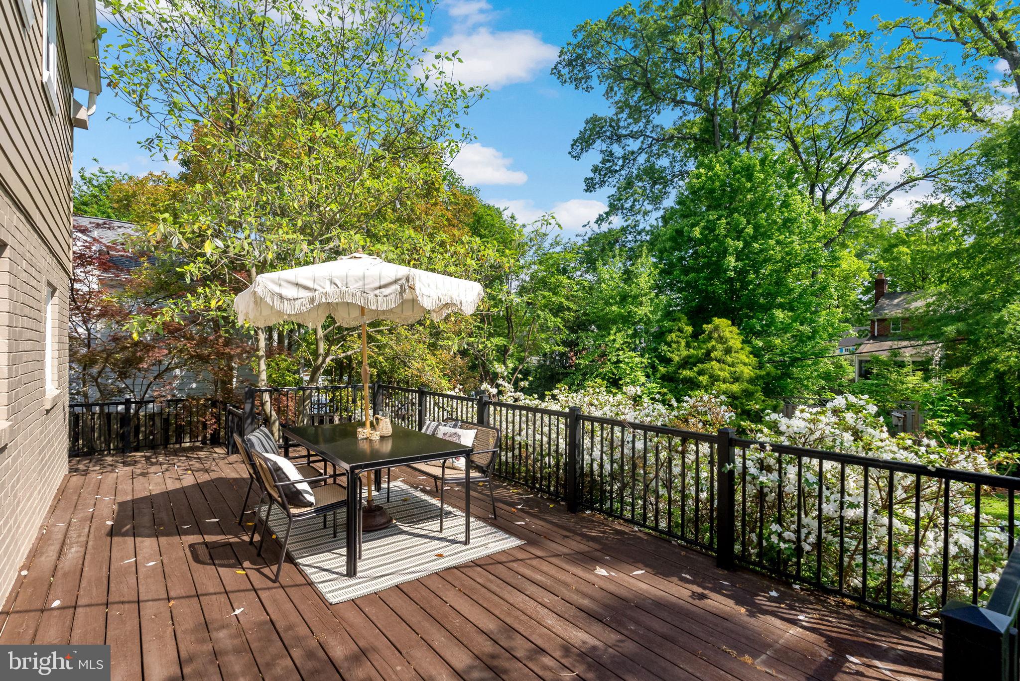 810 Grand View Drive Alexandria, VA 22305 - Photo 28 of 55 a view of a table and chairs on the roof deck