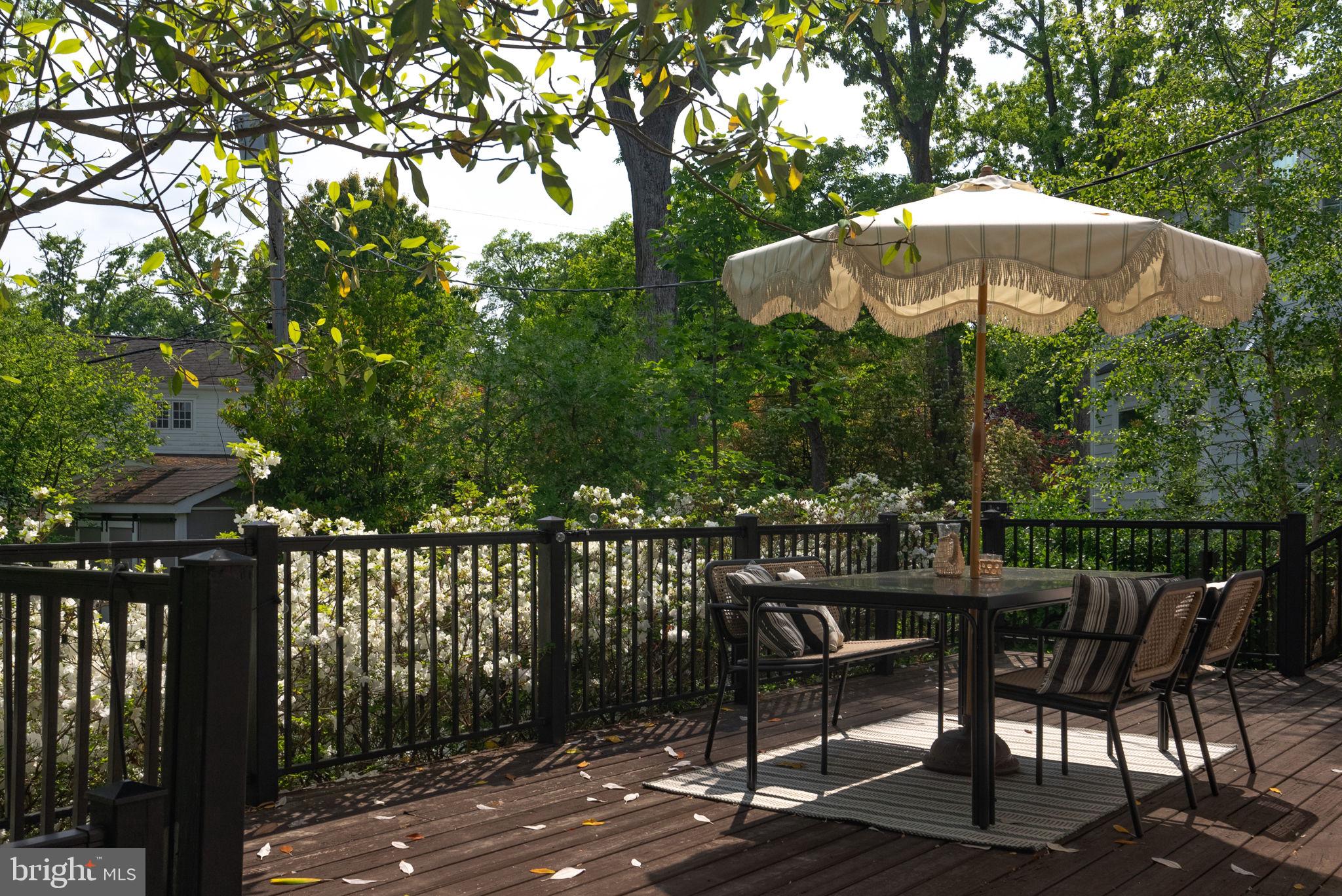 810 Grand View Drive Alexandria, VA 22305 - Photo 30 of 55 a view of a table and chairs under an umbrella