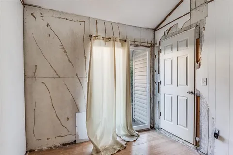 a view of a bathroom with staircase