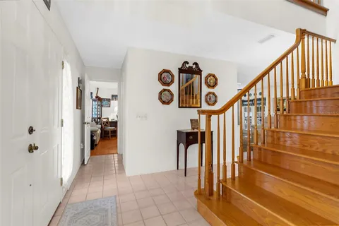 a view of an entryway with stairs