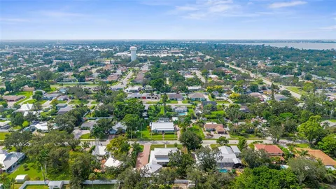 an aerial view of a city