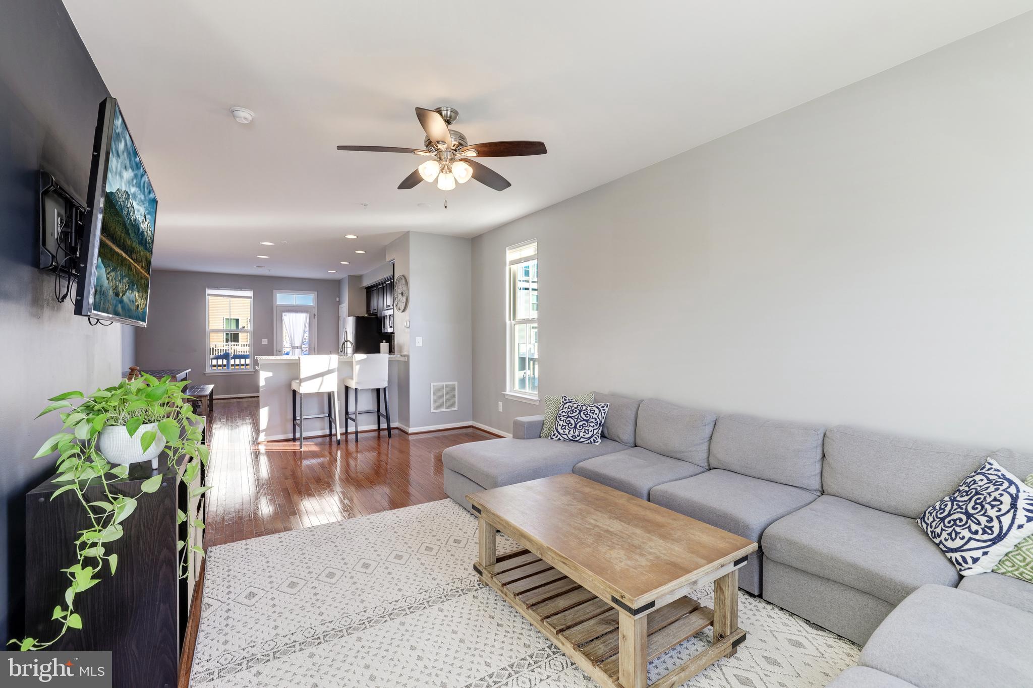 24845 Coats Square Aldie, VA 20105 - Photo 23 of 40 a living room with furniture a flat screen tv and a potted plant