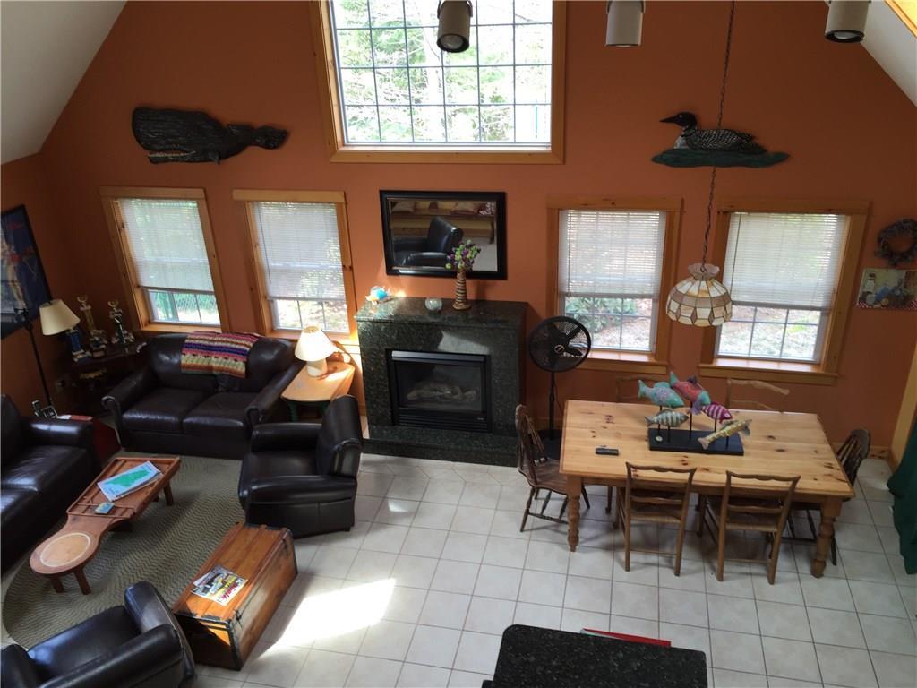 Looking from loft area down into the...